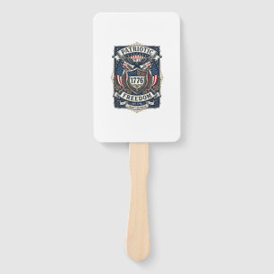 Patriotic Battle Shield 1776 Military Inspired Sym Hand Fan
