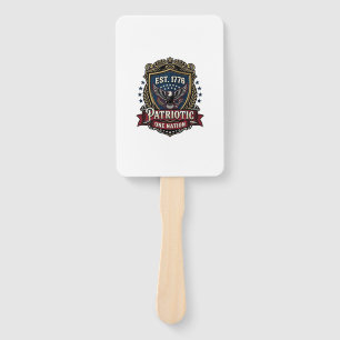Patriotic Battle Shield 1776 Military Inspired Sym Hand Fan
