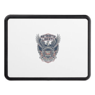 Patriotic Battle Shield 1776 Military Inspired Sym Hitch Cover