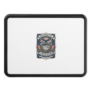Patriotic Battle Shield 1776 Military Inspired Sym Hitch Cover