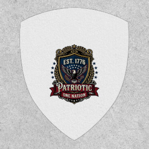 Patriotic Battle Shield 1776 Military Inspired Sym Patch