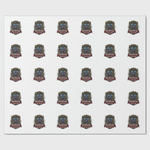 Patriotic Battle Shield 1776 Military Inspired Sym Wrapping Paper