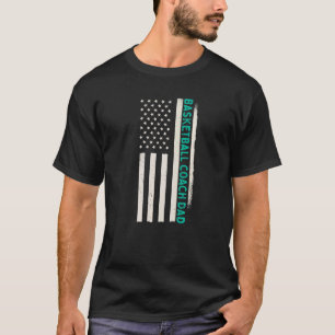Patriotic Bball Player Basketball Coach Dad T-Shirt