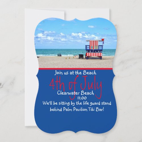 Patriotic Beach Patrol Invitation