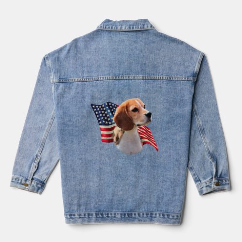 Patriotic Beagle Denim Jacket