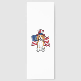 Patriotic Beagle Dog Flag Vintage Engraving Design Bookmarks