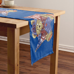 Patriotic Bear Short Table Runner
