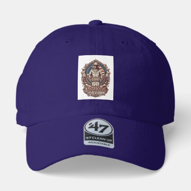 Patriotic Beekeeper Vector Graphic Tee 47 Brand Hat (Front)