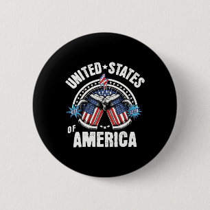 Patriotic Beer American Flag 4th Of July Beer Usa Button