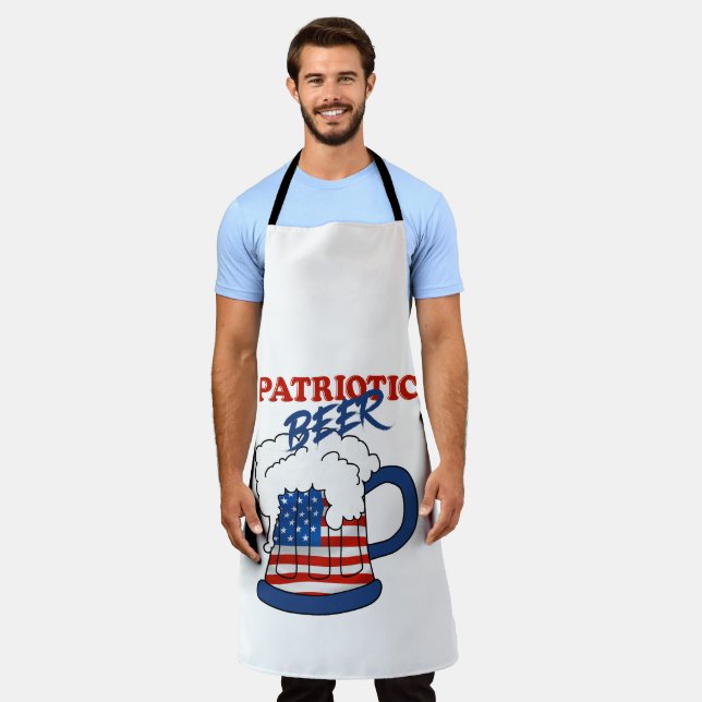 Patriotic beer apron (Worn)