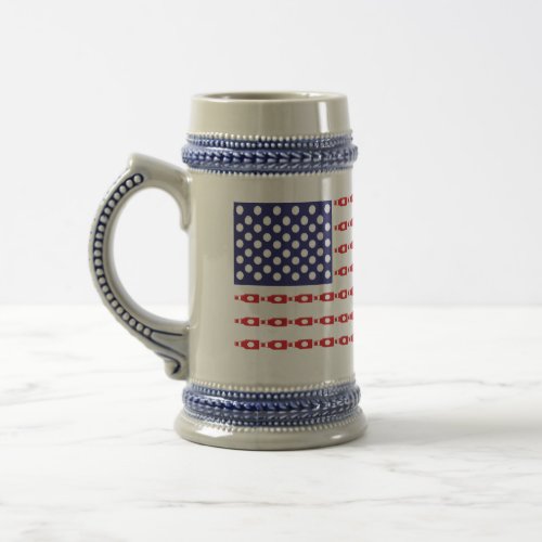 Patriotic Beer Bottles Stein