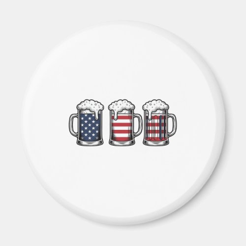 Patriotic Beer Mugs Vintage Vector Shirt Design_1 Magnet