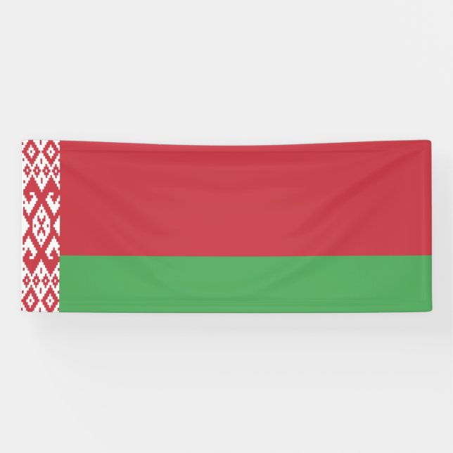 Patriotic Belarusian Flag Banner (Horizontal)