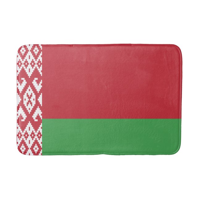 Patriotic Belarusian Flag Bath Mat (Front)
