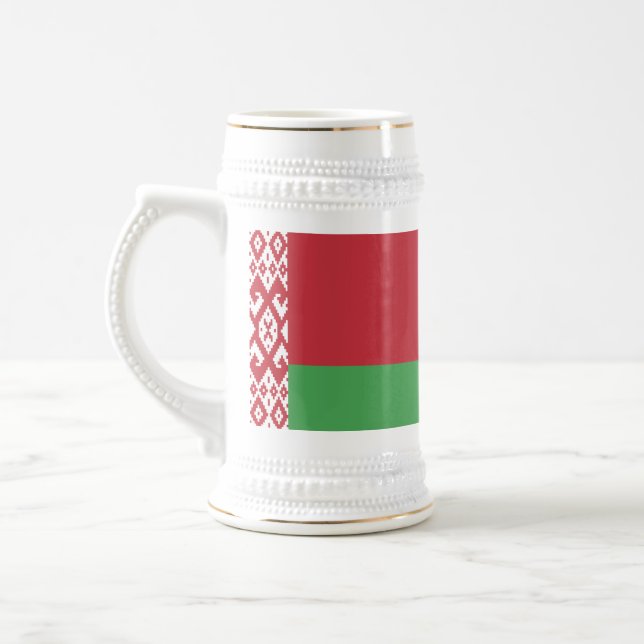 Patriotic Belarusian Flag Beer Stein (Left)