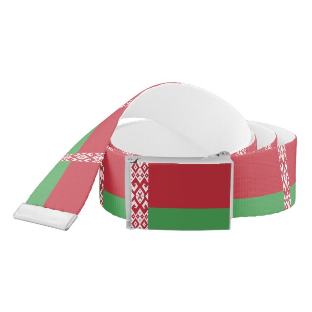 Patriotic Belarusian Flag Belt (Snake)