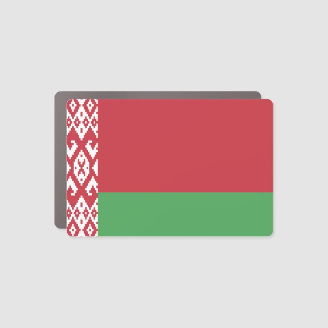 Patriotic Belarusian Flag Car Magnet (Front)