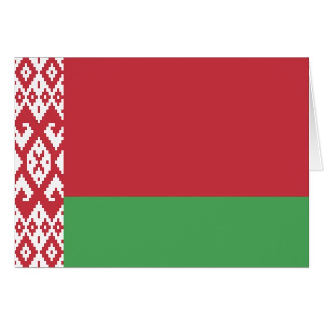 Patriotic Belarusian Flag Cards (Front Horizontal)