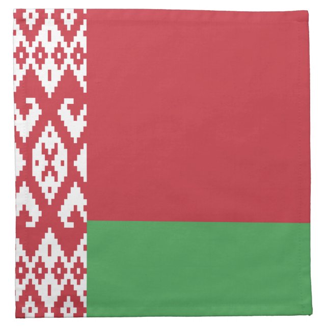 Patriotic Belarusian Flag Cloth Napkin (Front)