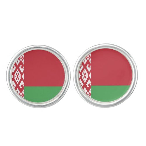 Patriotic Belarusian Flag Cufflinks