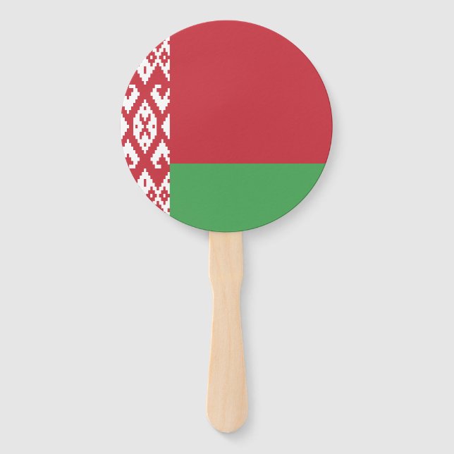 Patriotic Belarusian Flag Hand Fan (Front)