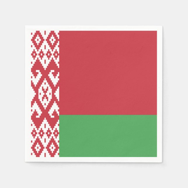 Patriotic Belarusian Flag Paper Napkins (Front)