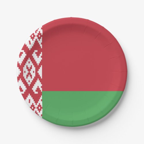 Patriotic Belarusian Flag Paper Plates