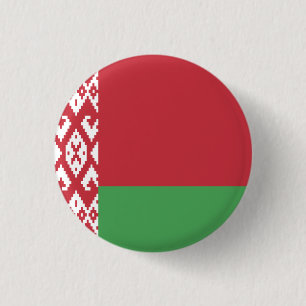 Patriotic Belarusian Flag Pinback Button