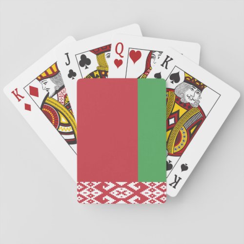 Patriotic Belarusian Flag Playing Cards