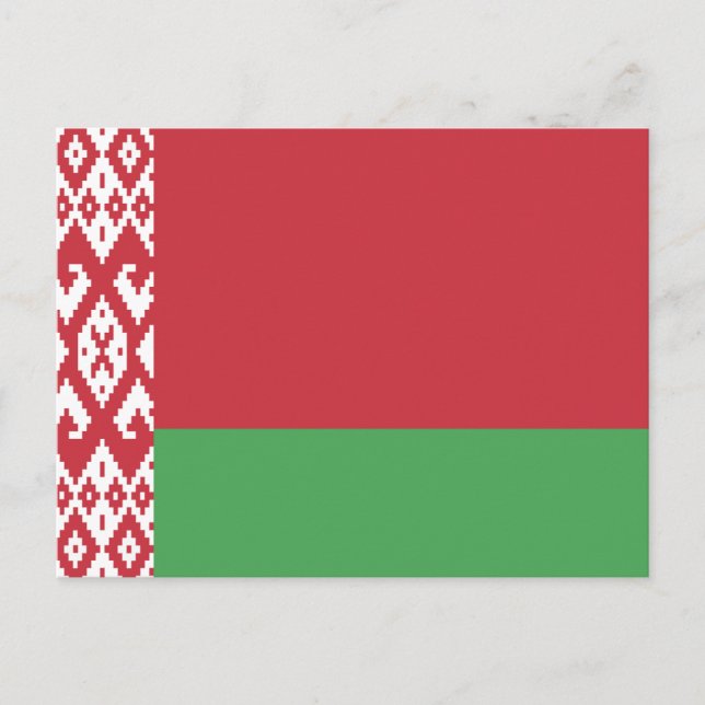Patriotic Belarusian Flag Postcard (Front)
