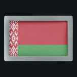 Patriotic Belarusian Flag Rectangular Belt Buckle<br><div class="desc">The national flag of Belarus.</div>