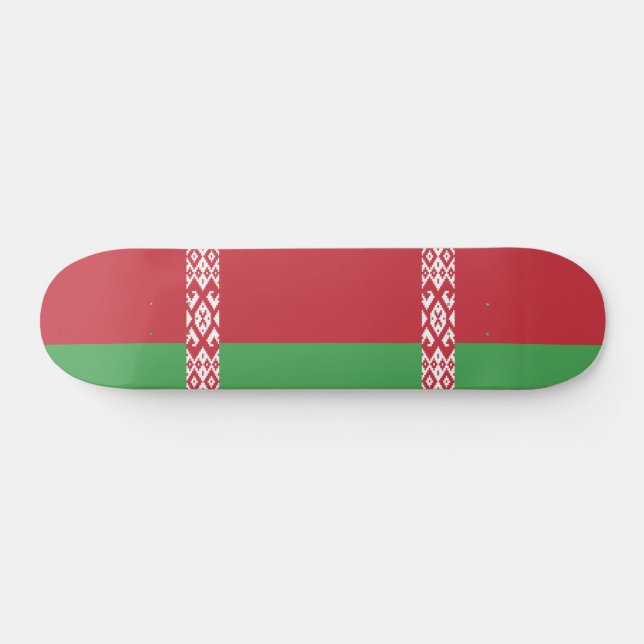 Patriotic Belarusian Flag Skateboard (Horz)