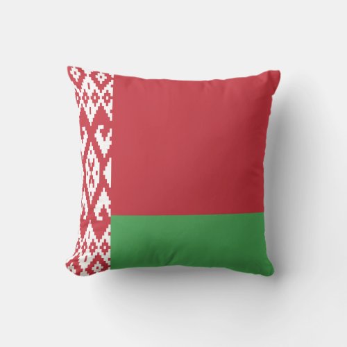 Patriotic Belarusian Flag Throw Pillow