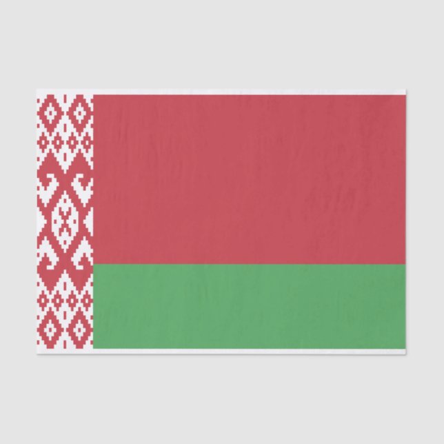 Patriotic Belarusian Flag Tissue Paper (Front)