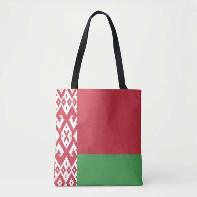 Patriotic Belarusian Flag Tote Bag (Front)