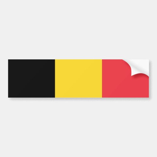 Patriotic Belgian Flag Bumper Sticker