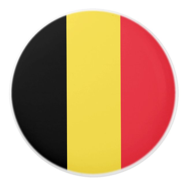 Patriotic Belgian Flag Ceramic Knob (Front)