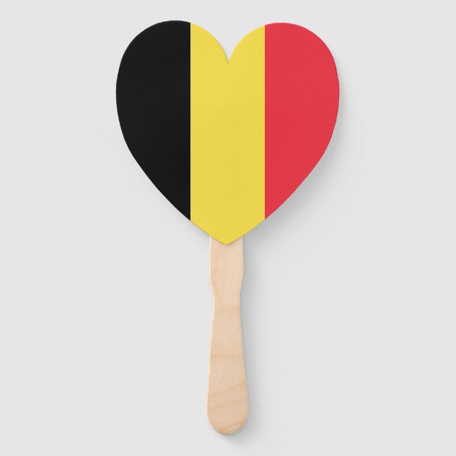 Patriotic Belgian Flag Hand Fan (Front)