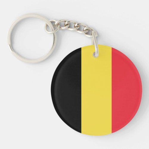 Patriotic Belgian Flag Keychain