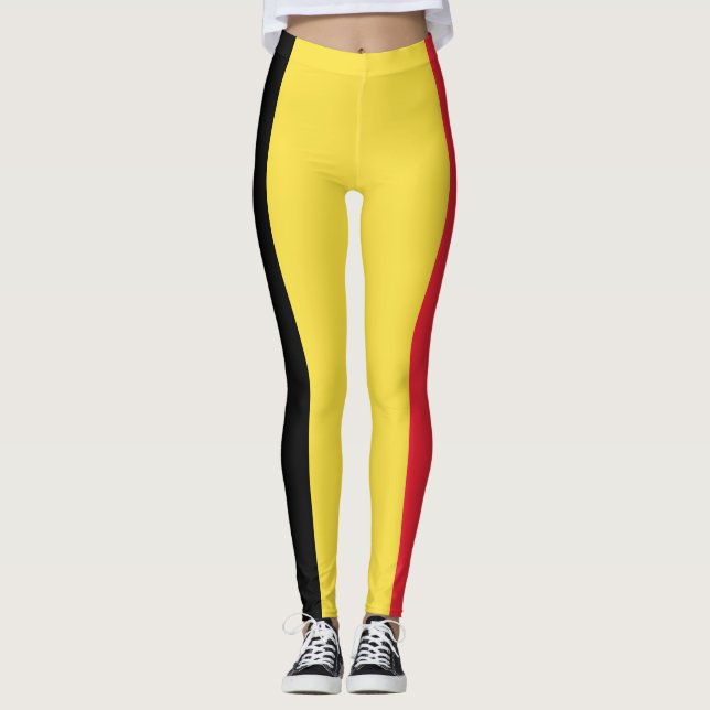 Patriotic Belgian Flag Leggings (Front)