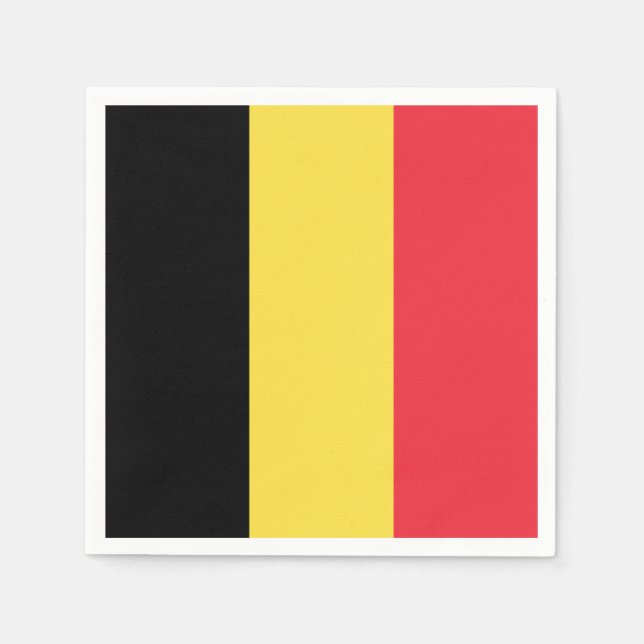 Patriotic Belgian Flag Napkins (Front)