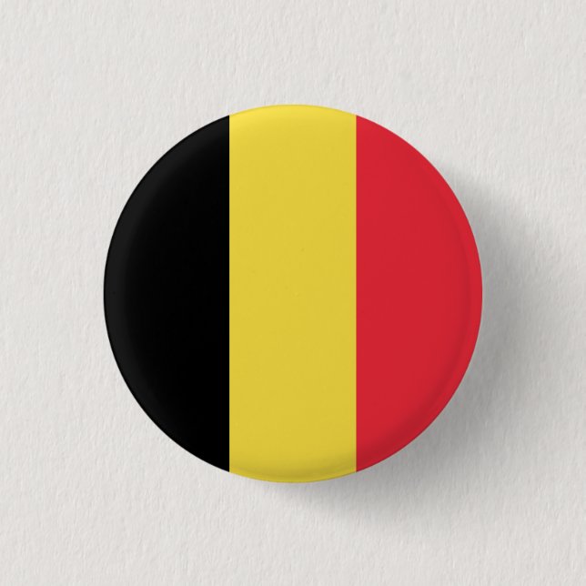 Patriotic Belgian Flag Pinback Button (Front)