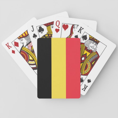 Patriotic Belgian Flag Poker Cards