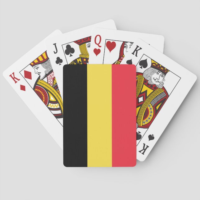 Patriotic Belgian Flag Poker Cards (Back)