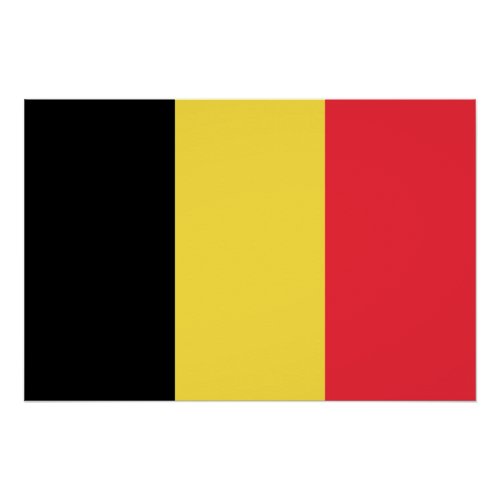 Patriotic Belgian Flag Poster