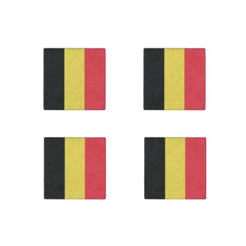 Patriotic Belgian Flag Stone Magnet