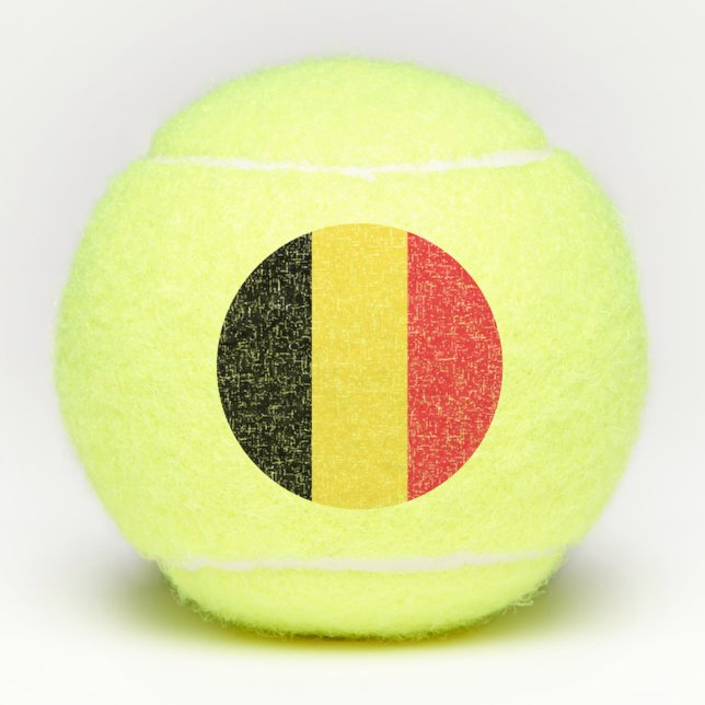 Patriotic Belgian Flag Tennis Balls (Front)