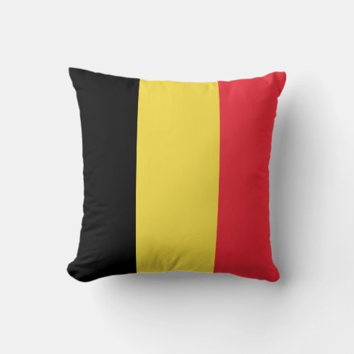 Patriotic Belgian Flag Throw Pillow