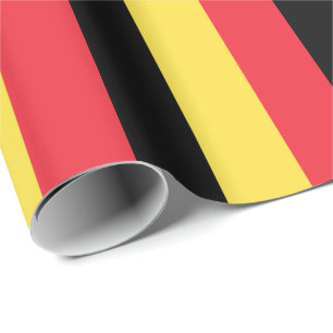 Patriotic Belgian Flag Wrapping Paper