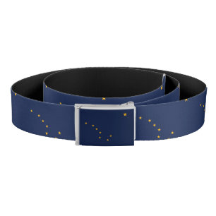 Patriotic Belt with flag of Alaska, U.S.A.